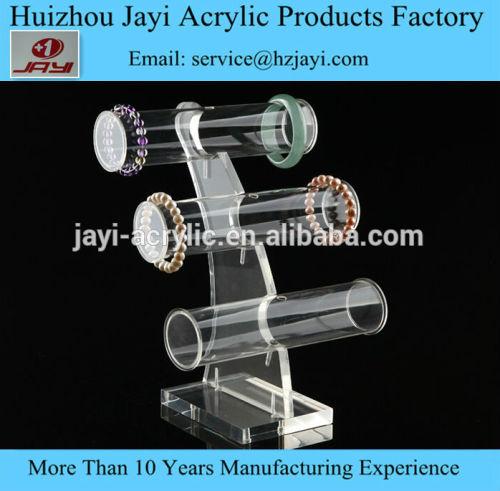 Hot sale 3 tiers clear acrylic bracelet display stand