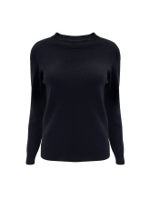 Ladies' black 100% wool sweater