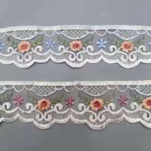 New style net knit embroidery lace trim 6.5CM