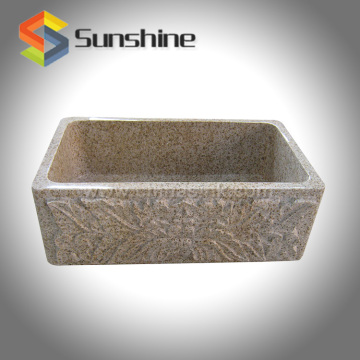 Rusty Stone Granite Single Bowl Farm Sinks,Stone Kitchen Sink,Durable Sink