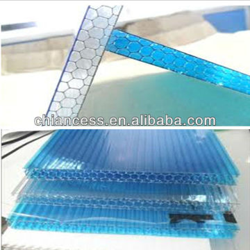 Hot honeycomb Polycarbonate Products 4-Layer Microcell Structure PC Hollow Sheet 8mm