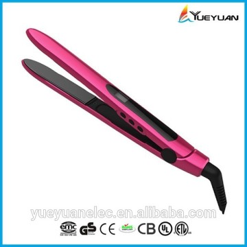 Digital hair straightener with temperature lock button professional ceramic digital hair straightener