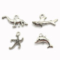 Ocean Charms Antiqued Silver Sea Animal Pendants Dolphin Whale Starfish Sea Horse Ocean Drops For Jewelry Making Supplier