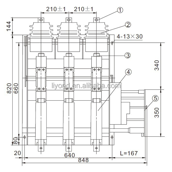 FZN25-12D AC HV high voltage electrical appliance 12kv 24kV 3 Phase switchgear vacuum load break switch