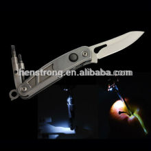 LED Flashlight Fine-blanked Multi-purpose China Knives Folding Knife Pocket Knife
