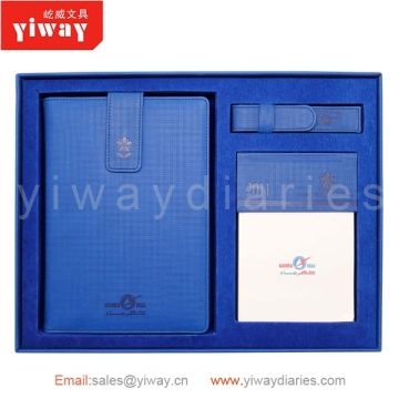 2016 executive corporate leather diary set with pen & notepad& vip diary