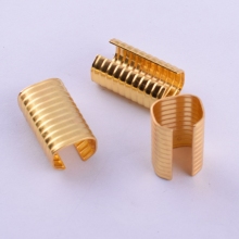 Gold Color Small Metal Rope Cord End Fasten Clip - China Factory Supplies