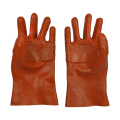 Guantes marrones resistentes al desgaste con palmeras gruesas.