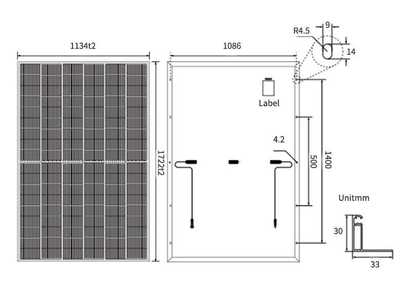 Módulo solar TopCon de 430W para cochera solar