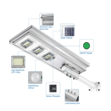 Luz de rua solar estável all-in-one