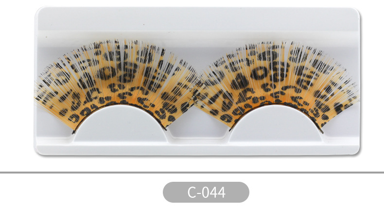 Colorful exaggerated false eyelashes with carton pattern