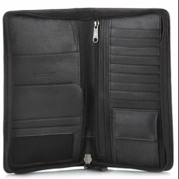 Leather travel document wallet,travel document holder wallet