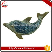 Blue dolphin mosaic decoration ocean decor