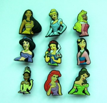 FREE SHIPPING 9 PCS DISNEY PRINCESS SHOE CHARMS FIT JIBBITZ