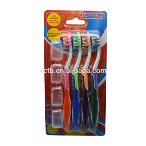 Factory Direct Supply Great Massage And Tongue Cleaner Adult Toothbrush