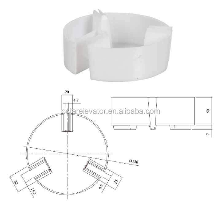 Square Elevator Oil Can Lift Guide Rail Oil Cup For Lift Cabin