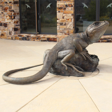 Custom garden decoration metal animal bronze lizards sculpture