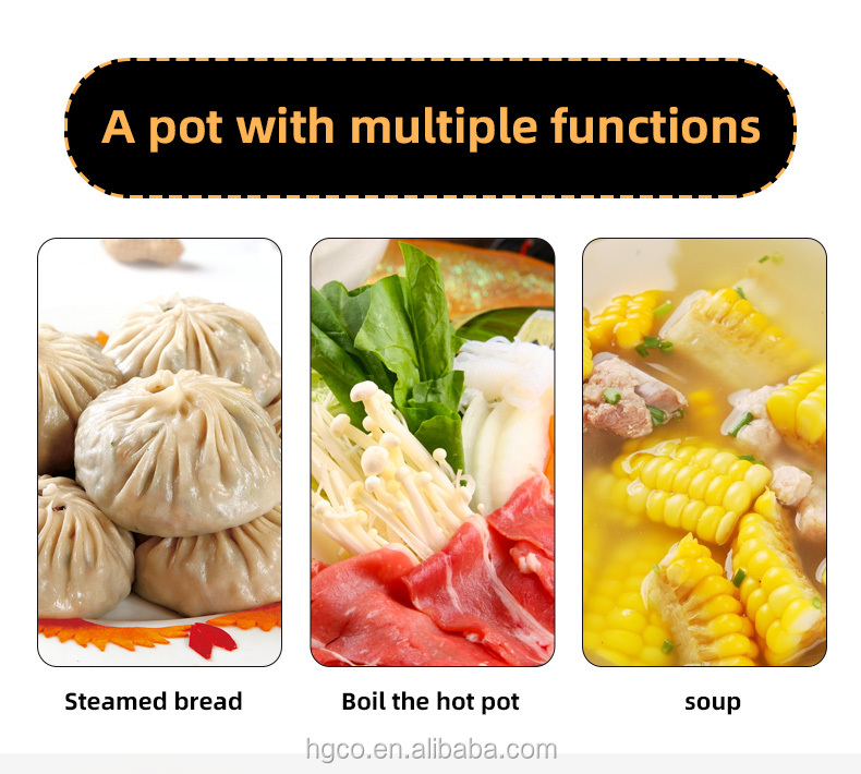 Portable 20cm/22cm/24cm/26cm Electric hot pot / Electric cooking pot / Shabu pot for takeaway