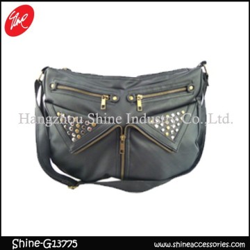 fashion studded best shoulder bag/crossbody bag/washed bag