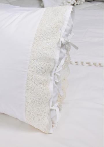 Decorative Pillow Case With Lace