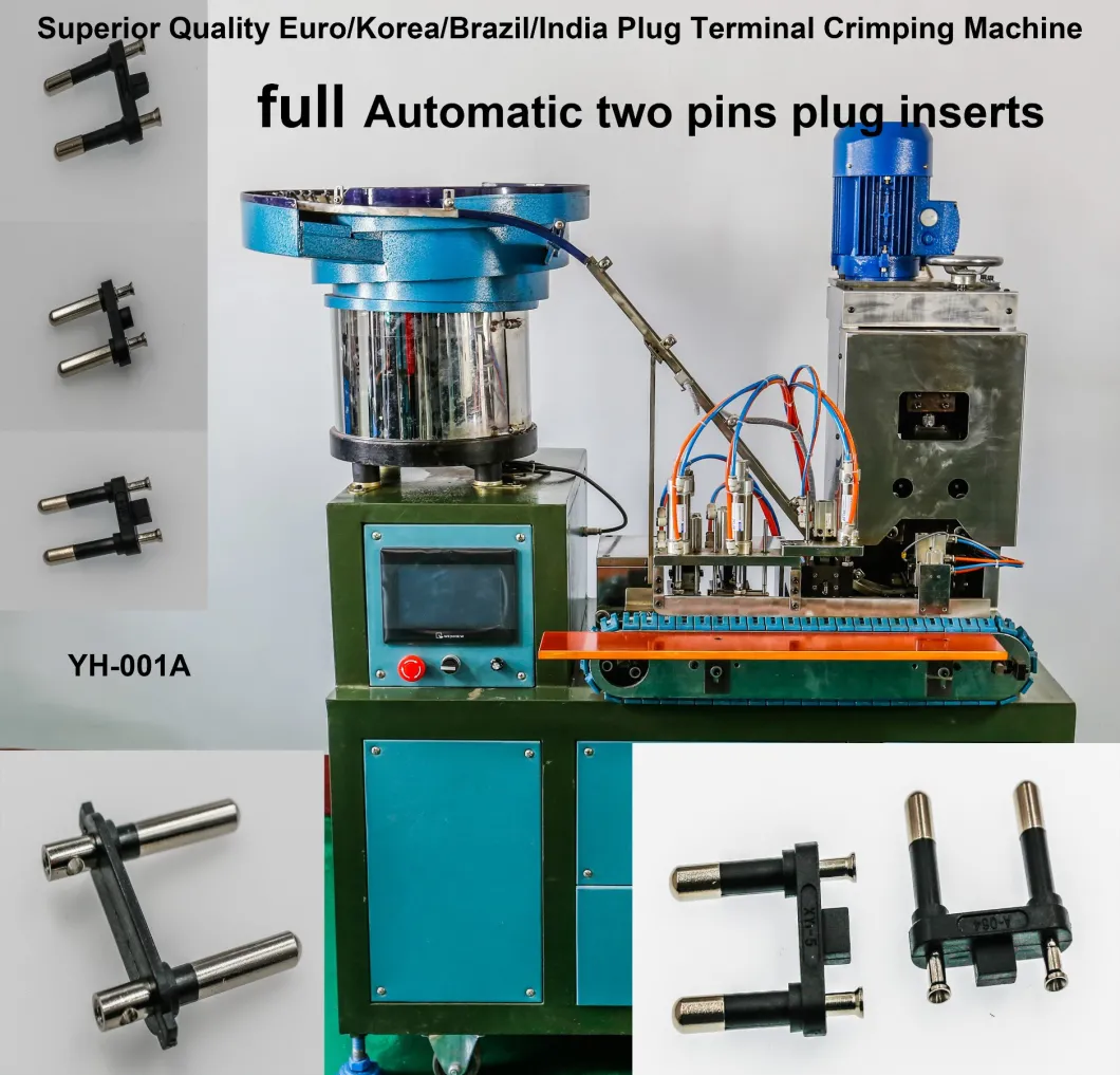 Utomatic 2 Pin 3 Pin Plug Insert Crimping Machine, Euro Standard Plug