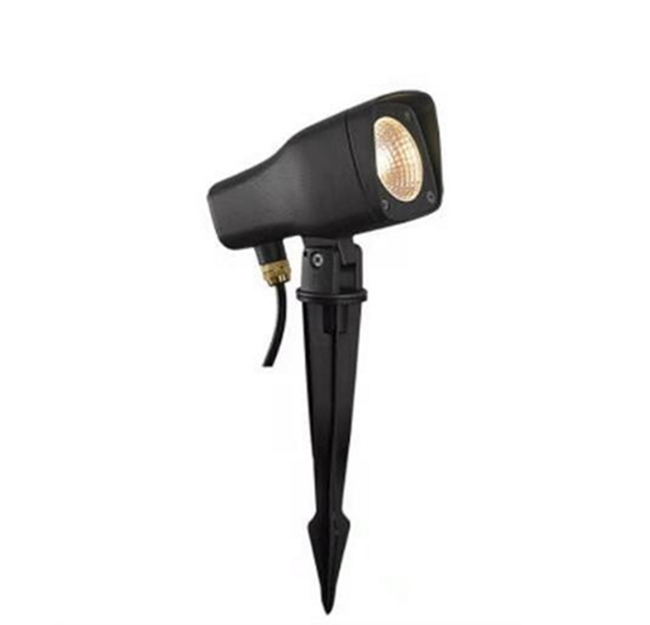 Foco de punta LED negro para exteriores