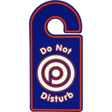 high quality engraved special logo soft pvc door hanger