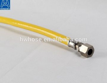 Stainless steel flexible yellow pvc gas pipe