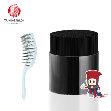 Wooden cushion hairbrush nylon 6 plastic filament