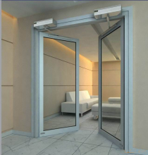 double swing glass door