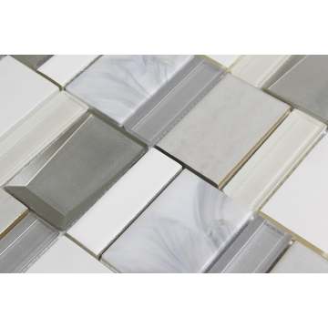 Variegated irregular luxury mosaic tiles