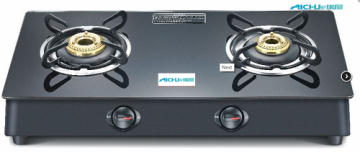 Black Marvel Plus Glass Top Gas Table