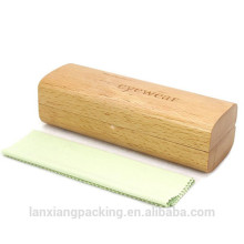 Brand bamboo glasses case
