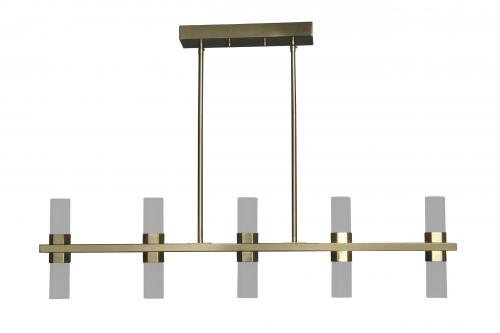 LED Alturas Gold Light Linear Chandelier