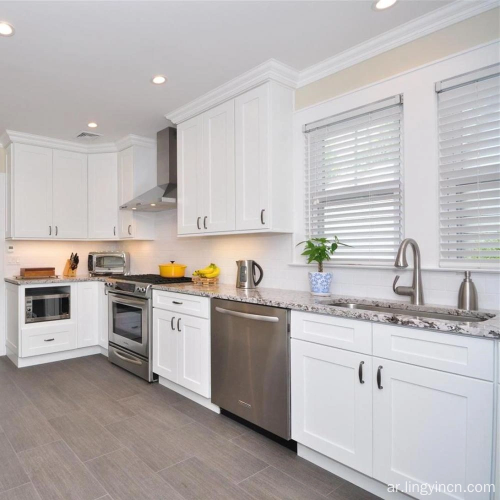 الصين خزانة مطبخ تشطيب عالي اللمعان مع الطراز الأمريكي المصنعين