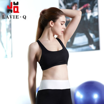 Good Quality Black color Fitness Yoga Sports Bra no rims with corss back Yoga bra