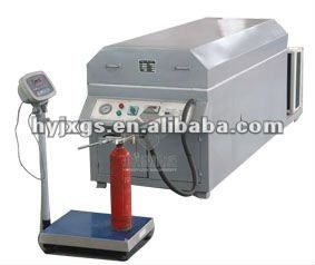 Carbon dioxide refilling machine for fire extinguisher