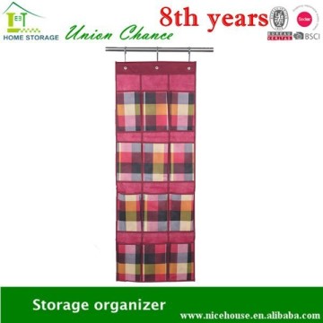 printed nonwoven hanging organizer, hanging closet organizer, hanging wall pocket storage organizer with nonwoven material