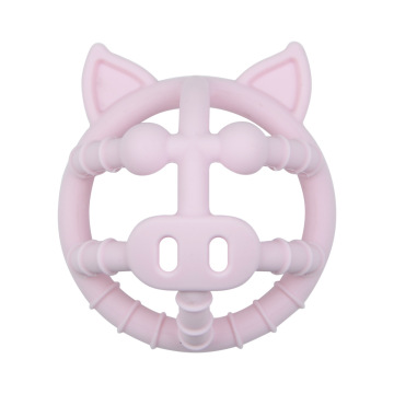 Pig Shape Silicone Teether Rings