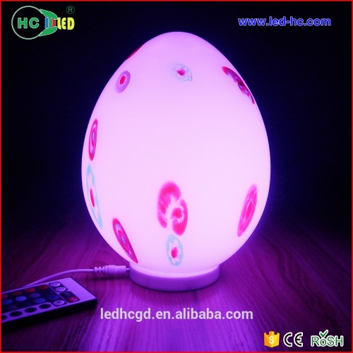 15*15cm Color changing Egg shape LED Night Light 6 pcs leds Glowing Orb light Night Light