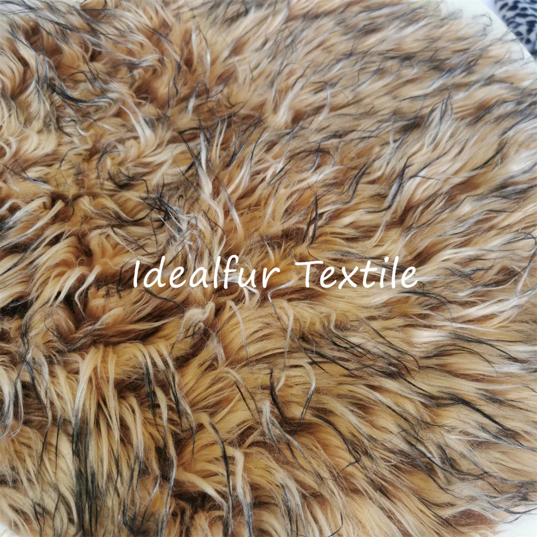 Two Tone Jacquard Long Pile Fake Fur