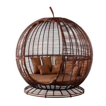 Outdoor furniture wicker rattan chaise Weaving Rattan unique day bed Rattan Day Bed