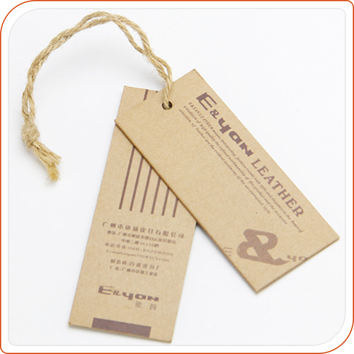 Customized Brown Kraft Hang Tag Printing Apparel Hang Tags wholesale