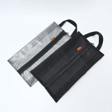 Waterproof Custom Logo Mesh Zipper Shoe Dust Bag with Handle