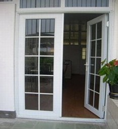 Manual casement type vinyl acoustic door / PVC casement door