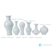 High Quality RXDN Series Carved Flower Celadon Porcelain Vase