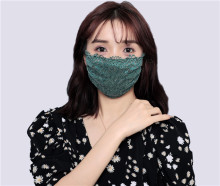 Elegant lace imitation silk mask