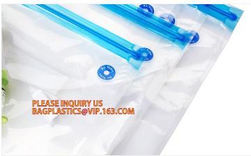 PE vacuum food storage bag plastic zipper bag ziplock food bag, Customized frozen sea food zipper Vacuum bags, Vacuum Zipper Loc