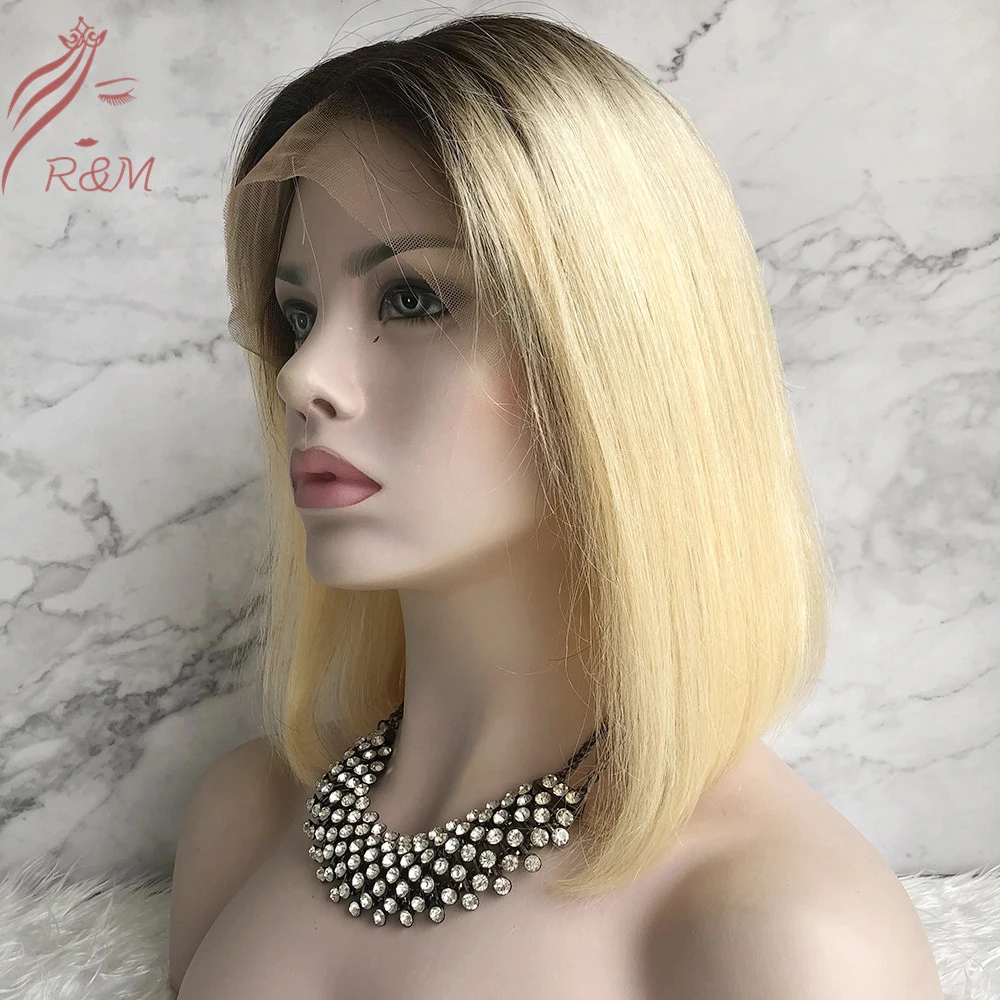 1b/613 150 Density Bob Wig, Bob Lace Frontal Wigs