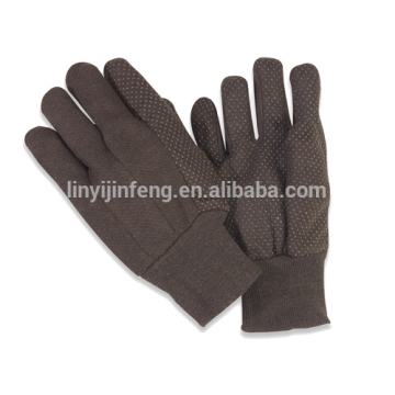 best seller jersey gloves wholesale and brown jersey pvc dotted cotton gloves